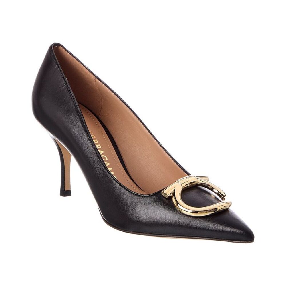 Ferragamo Lara Leather Pump, Black